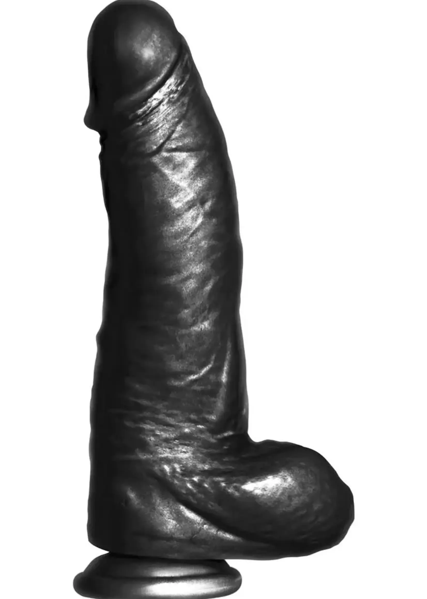 Icon Brands BBC Big Black Cock Phat Boy Realistic Dildo with Balls 10in - Black