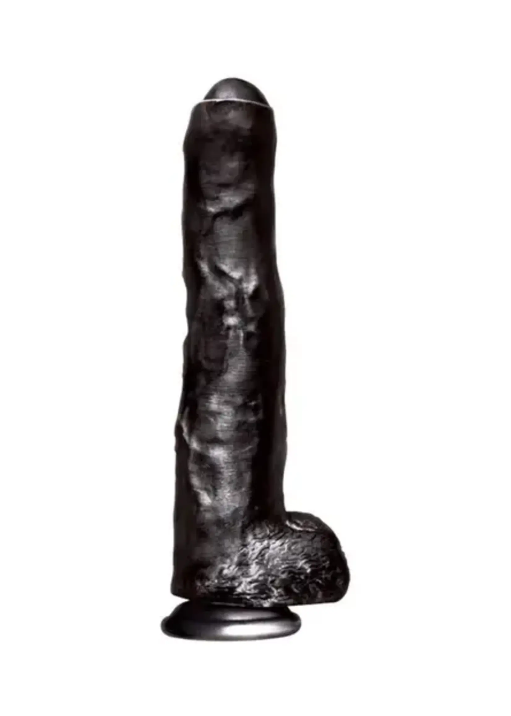 Icon Brands BBC Big Black Cocks Unkut & Uncensored Dong with Balls 13.75in - Black
