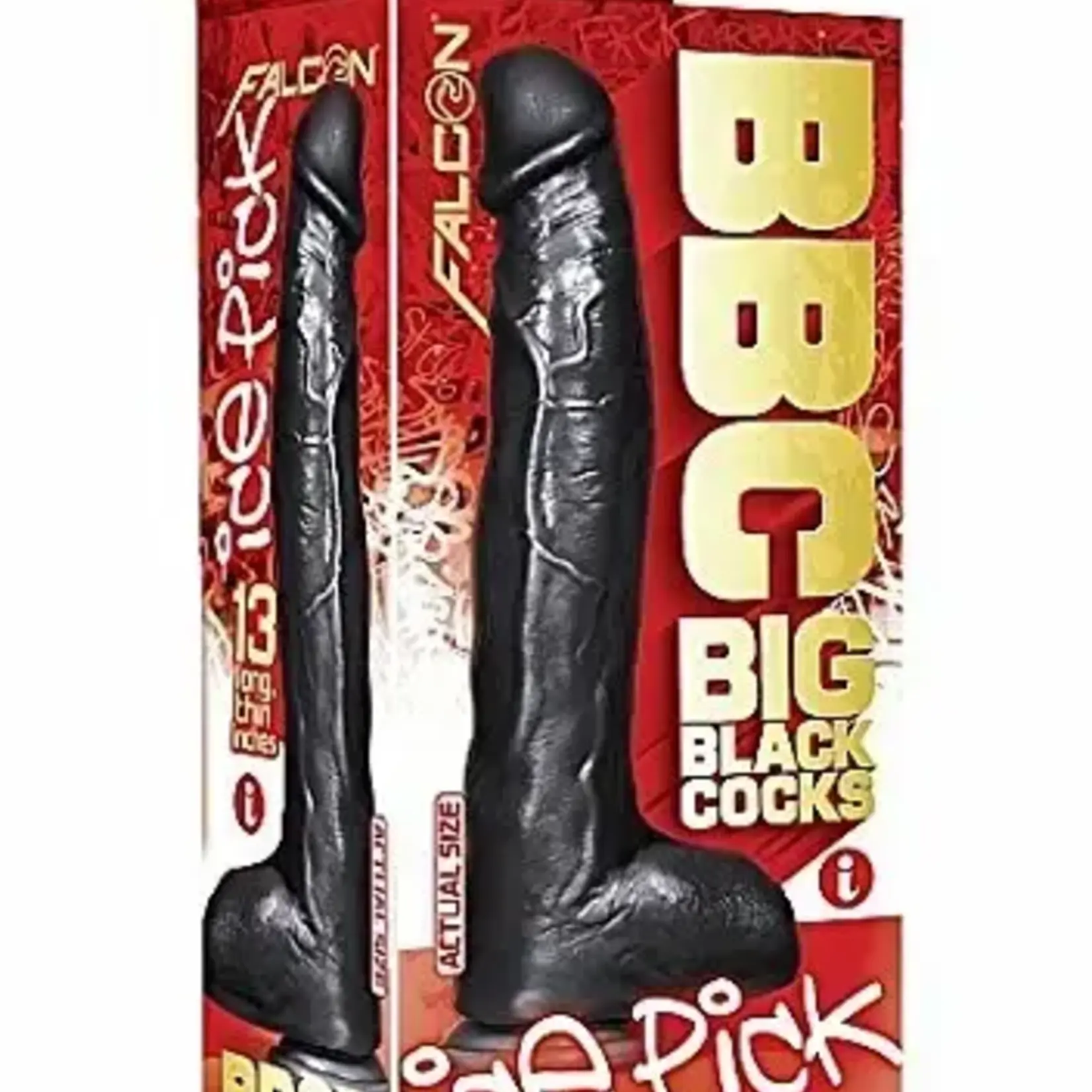 Icon Brands BBC Big Black Cocks Ice Pick Realistic Dildo 13in - Black