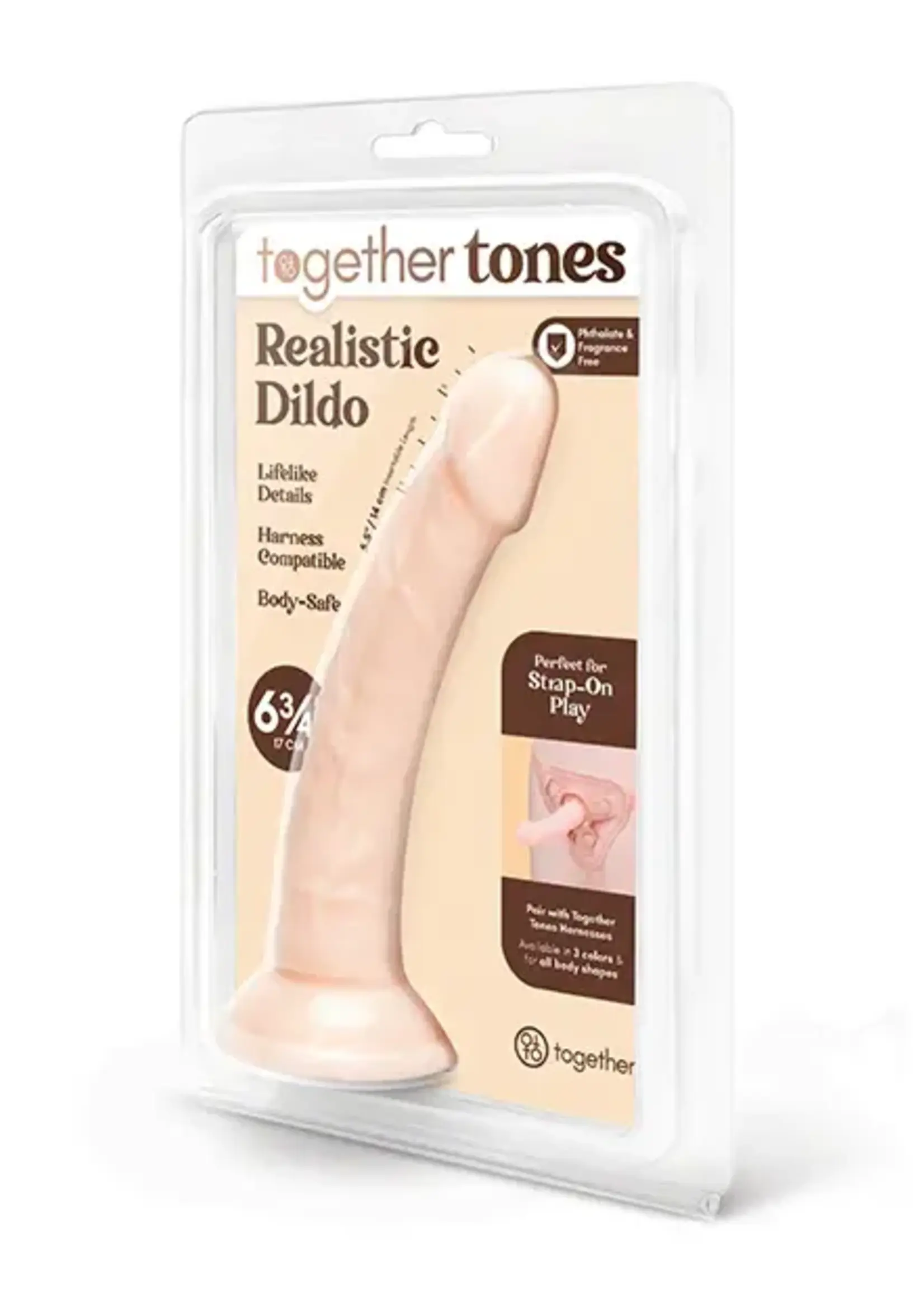 Together Toys Together Realistic Dildo with Suction Base 6.75in - Vanilla