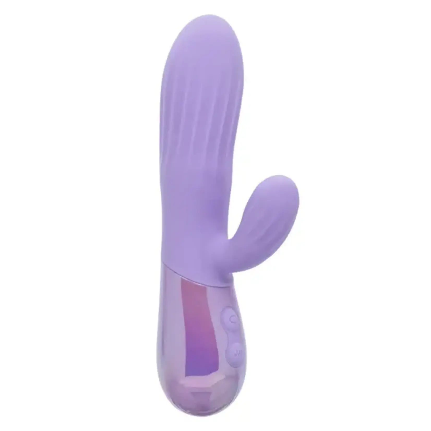 Calexotics Aura Rotating Ripple Rechargeable Silicone Dual Massager - Purple