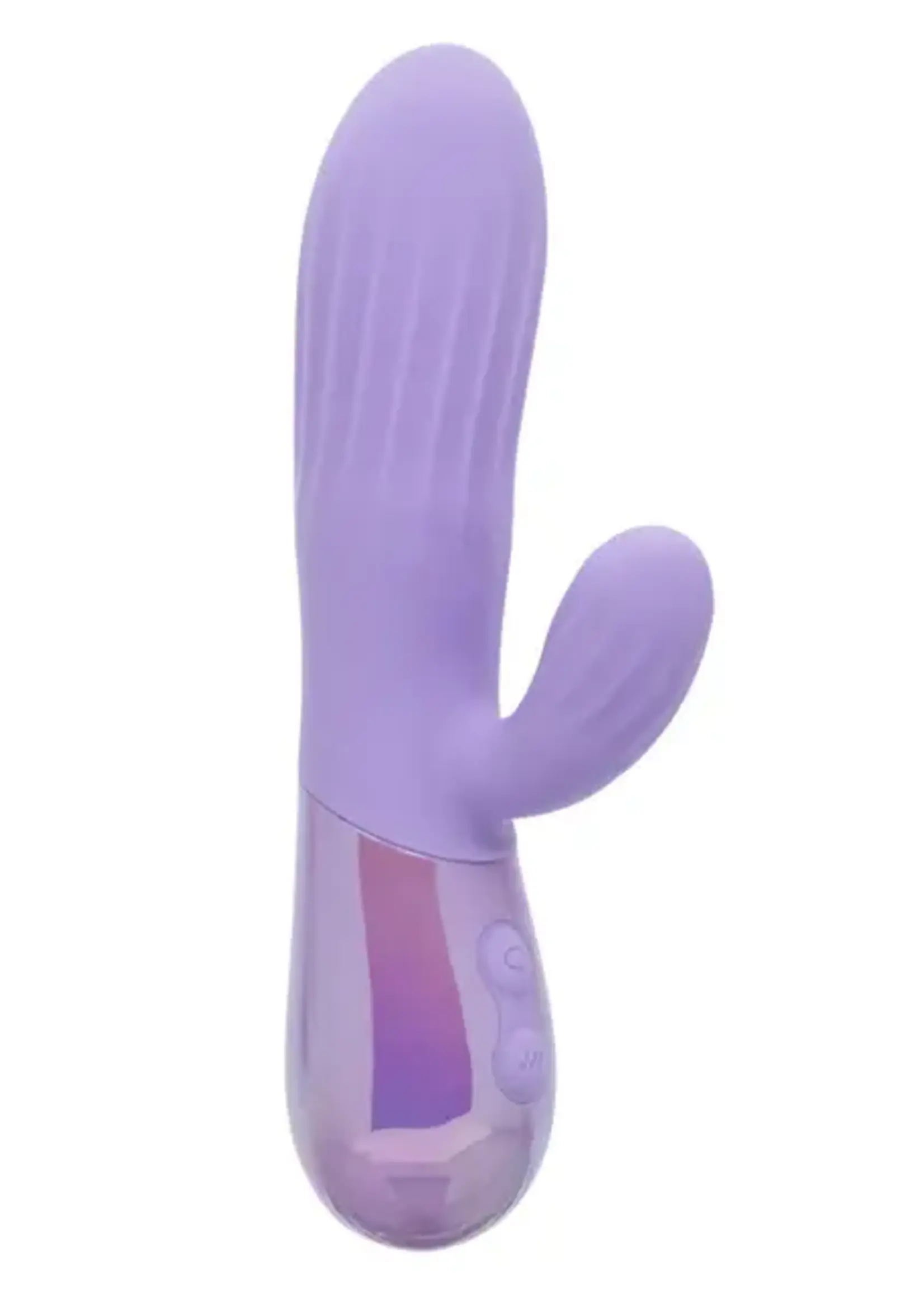 Calexotics Aura Rotating Ripple Rechargeable Silicone Dual Massager - Purple