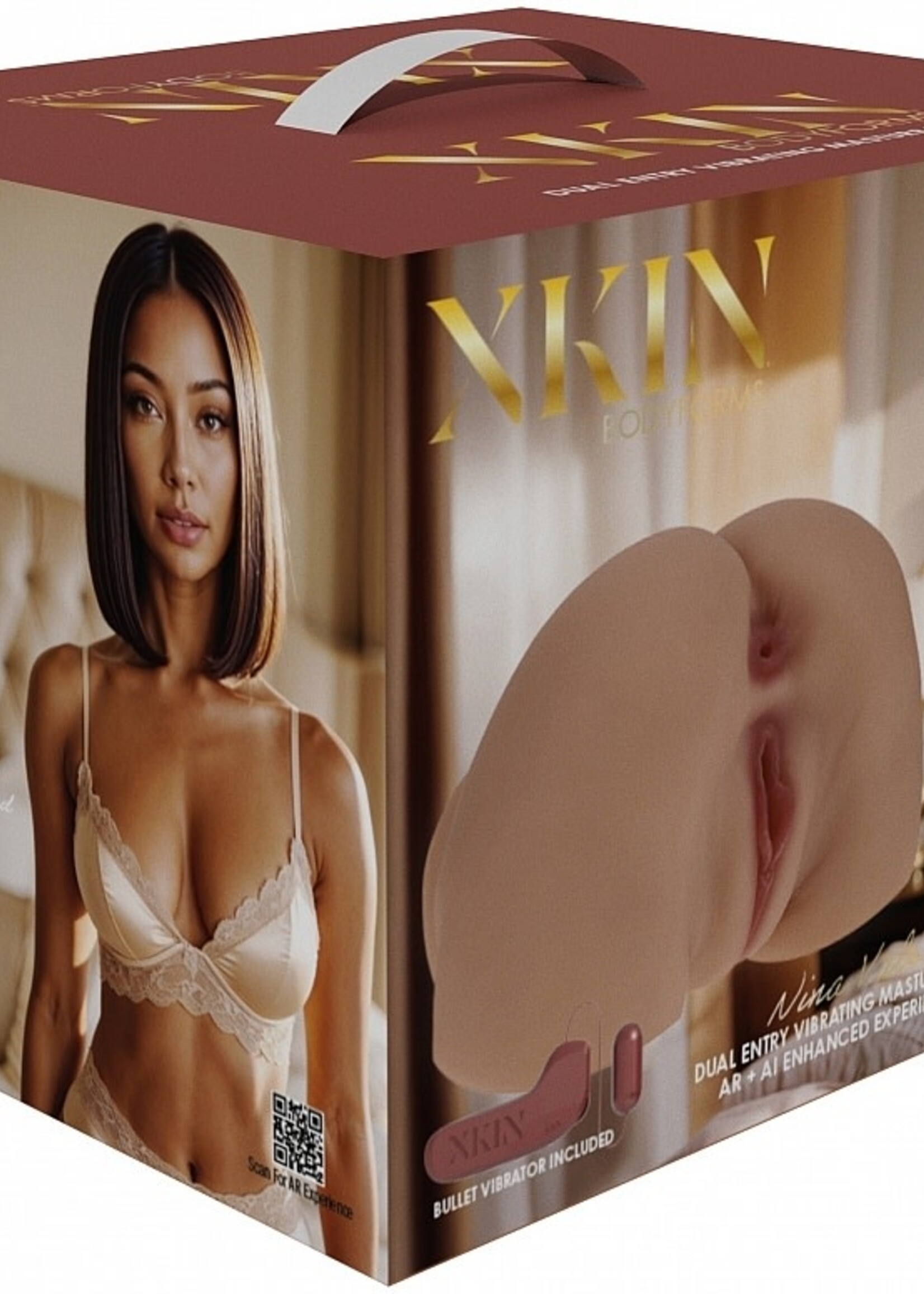 Shots Xkin Xkin Nina Vale Bodyforms Masturbator 5.7 lbs Tan
