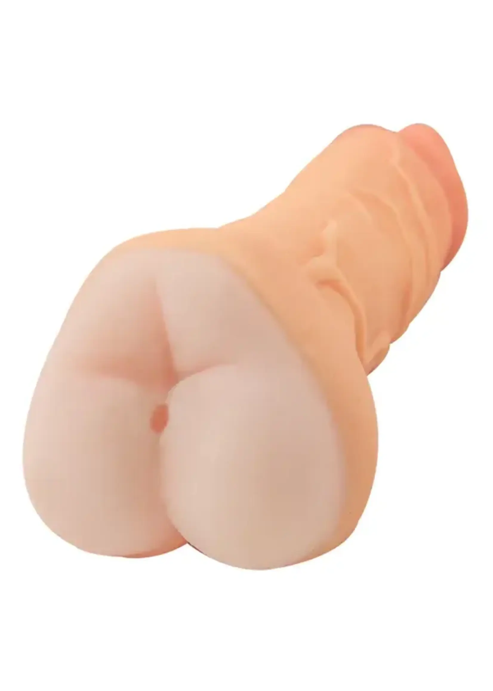 NassToys Realcocks Self Lubricating 9" 3 in 1 Masturbator - White
