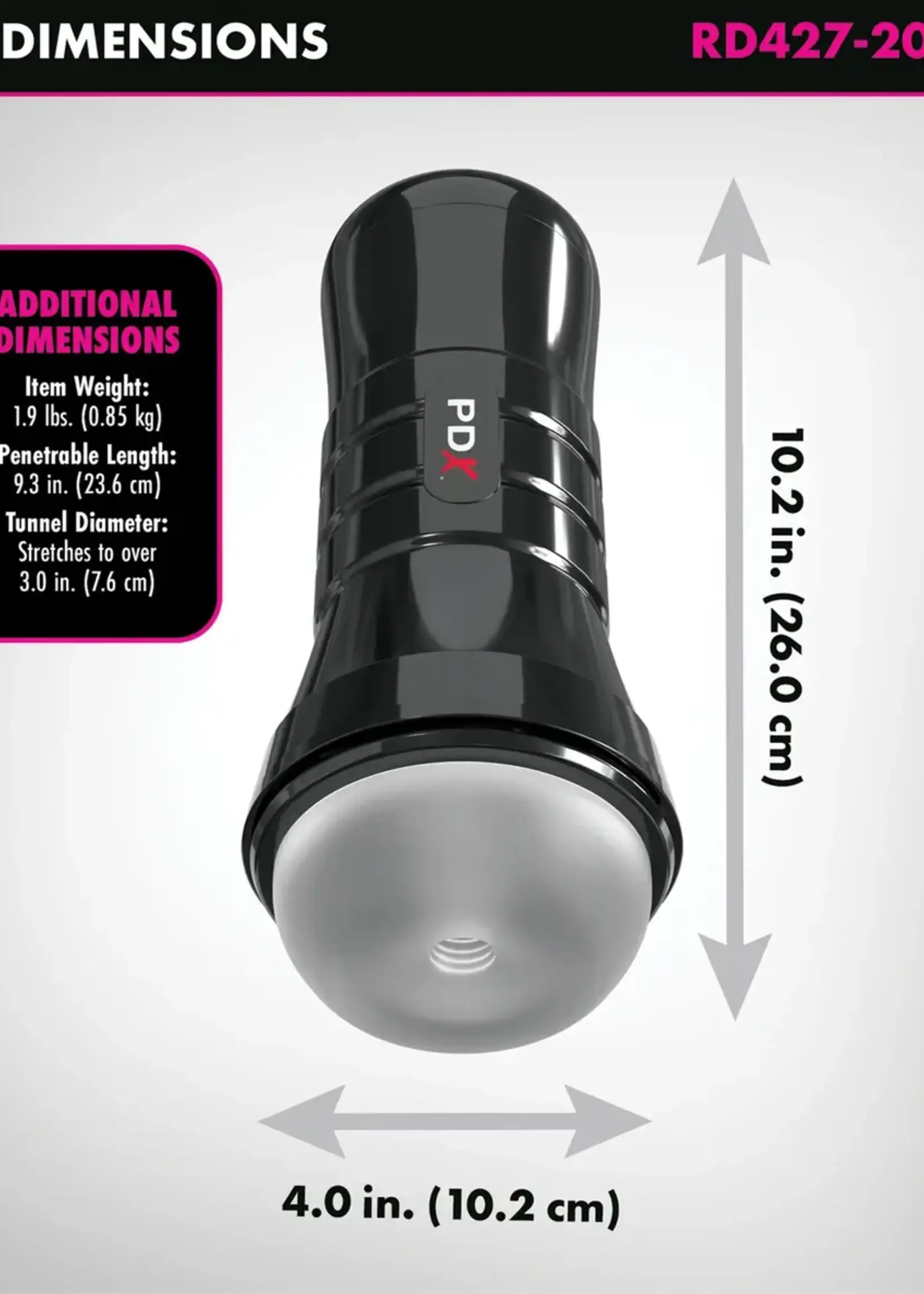 Pipedream PDX Extreme Wet Strokers Super Slide & Glide XXL - Frosted