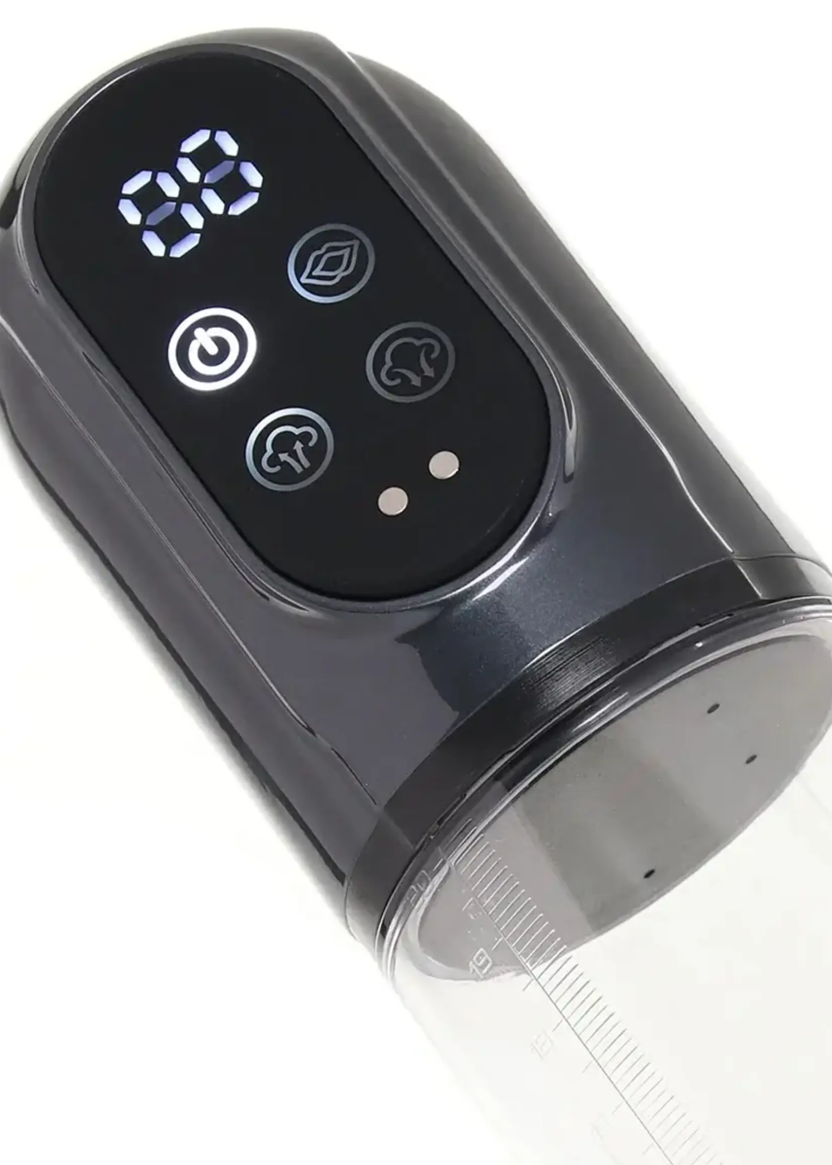Shots Pumped Pumped Engage 6 Function Automatic Rechargeable Penis Pump - Gun Metal