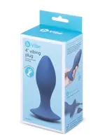 B-Vibe B-Vibe 4 Inch Rechargeable Silicone Vibing Plug - Purple