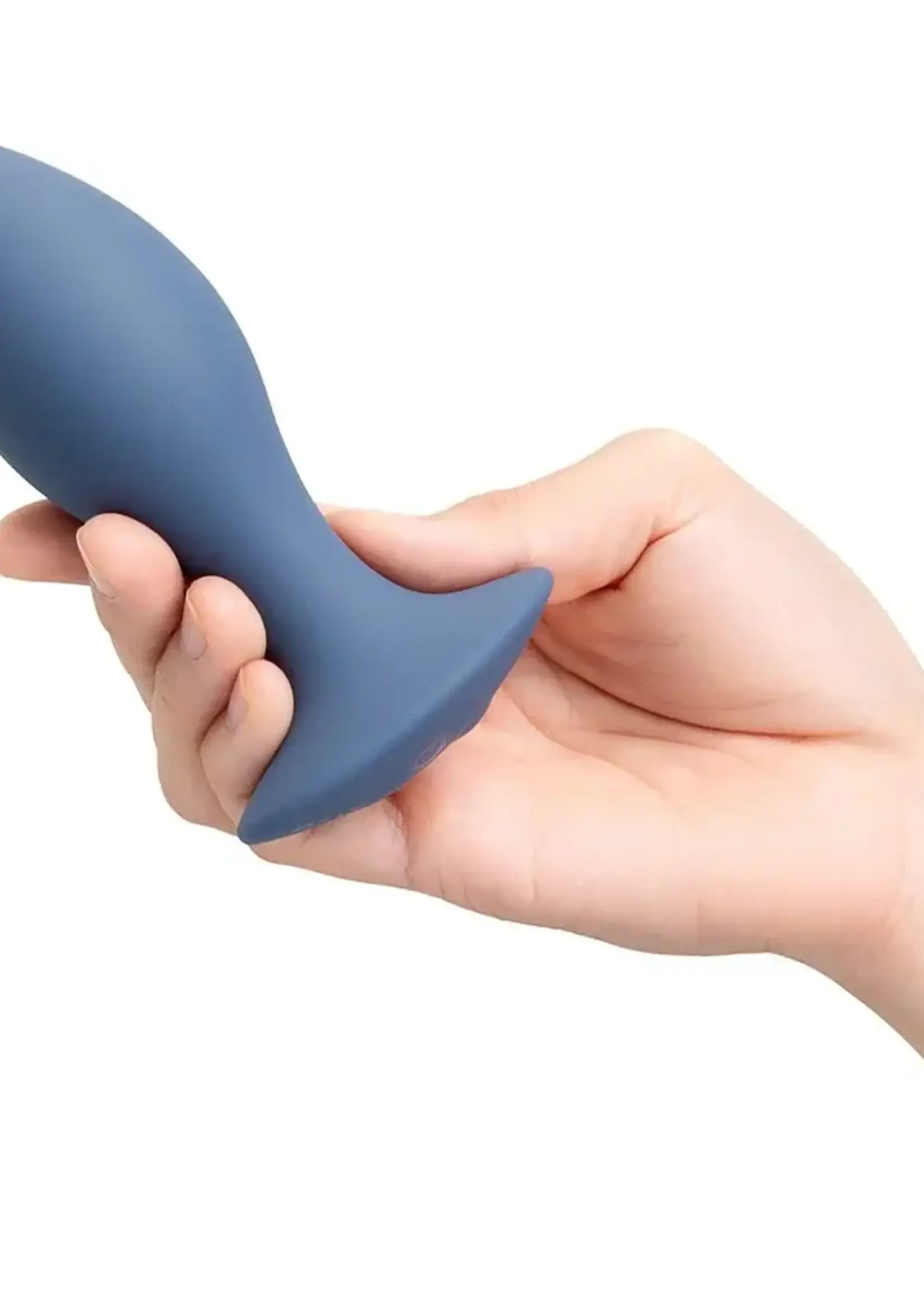 B-Vibe B-Vibe 4 Inch Rechargeable Silicone Vibing Plug - Purple