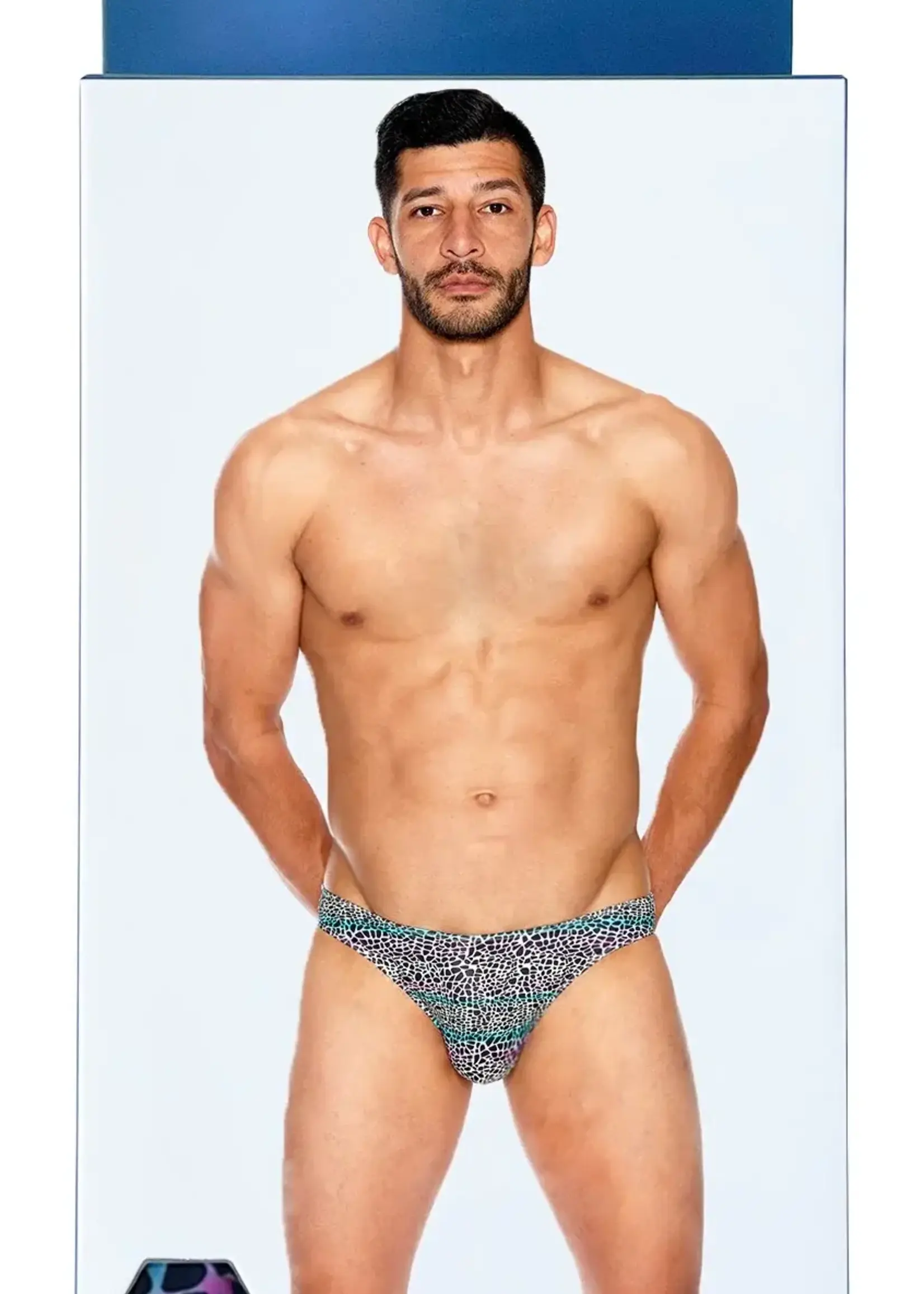 Popsi Lingerie Popsi Lingerie Men's Multi Colored Leopard Open Back Bottoms - S/M