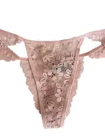 Popsi Lingerie Popsi Lingerie Lace Wings Thong - Pink