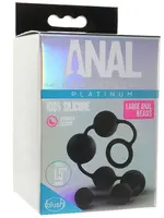 Blush Anal Adventures Platinum Silicone Large Anal Beads Black