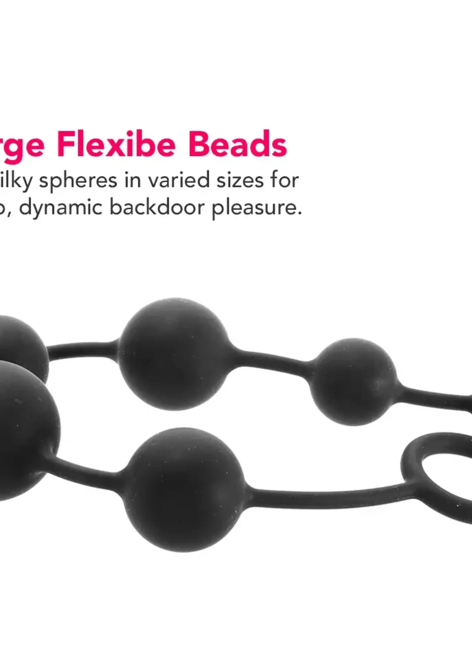Blush Anal Adventures Platinum Silicone Large Anal Beads Black