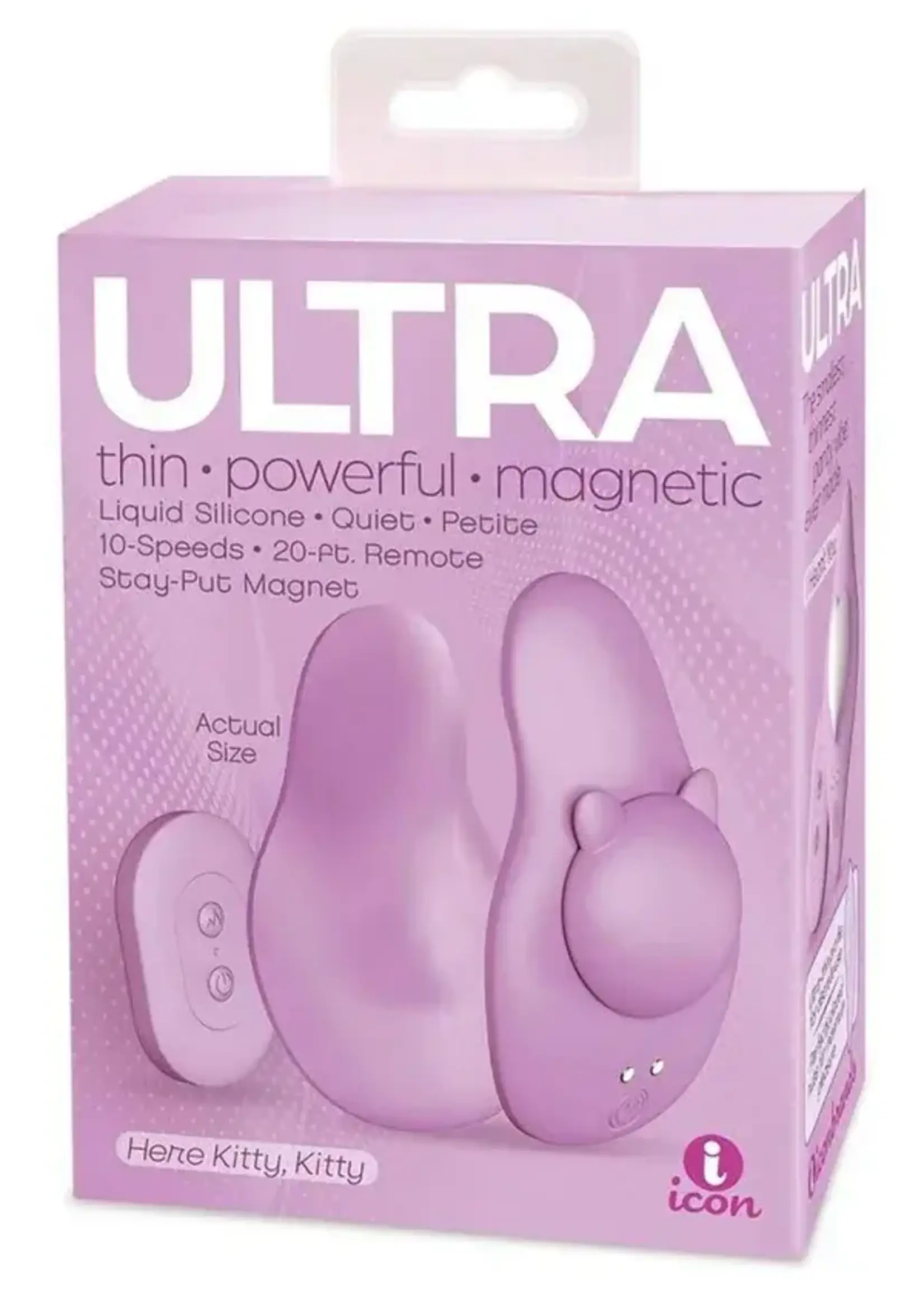 Icon Brands Ultra Rechargeable Silicone Panty Vibe with Remote Control