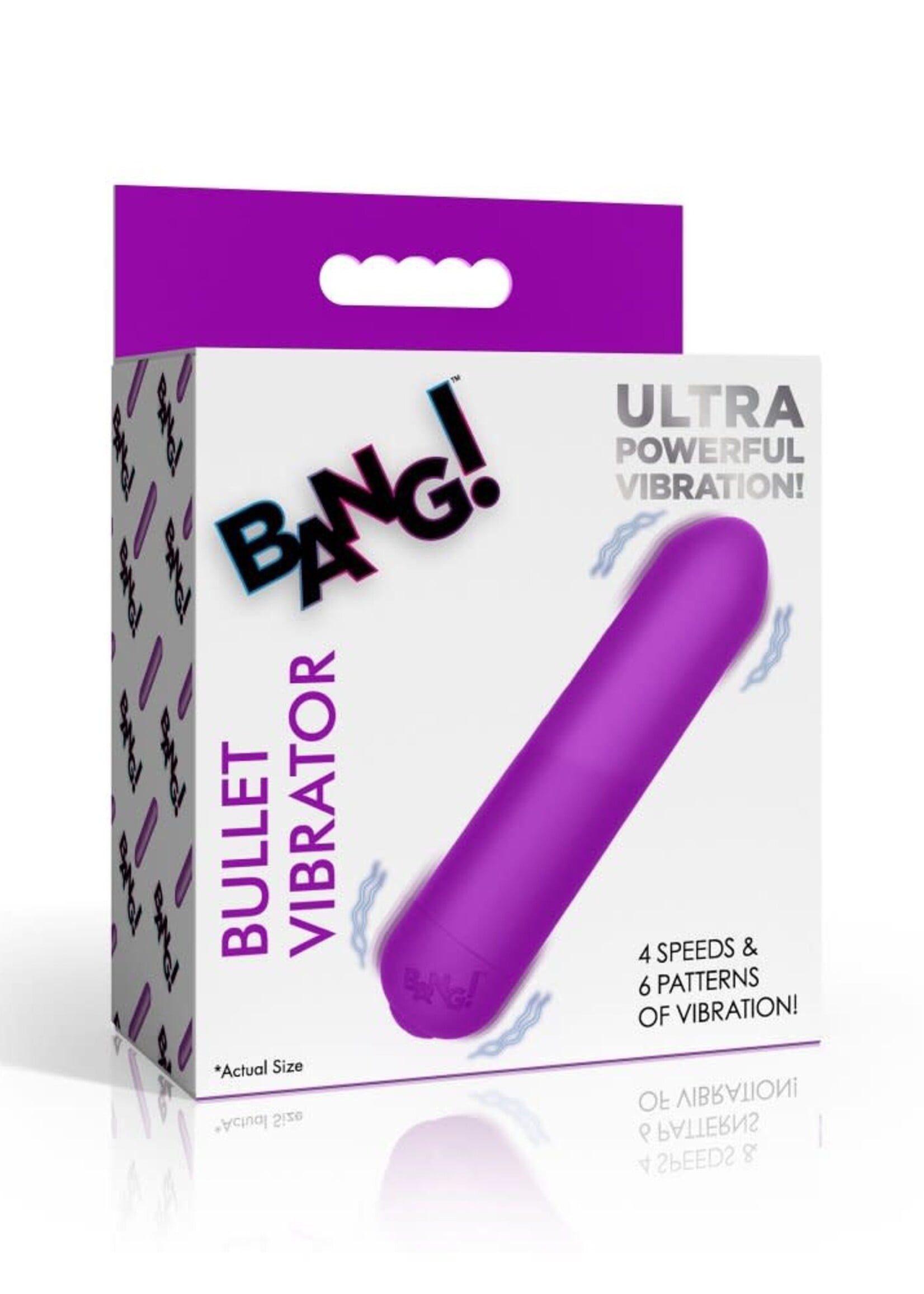 XR Brands Bang Bang Bullet Rechargeable Silicone Vibrator - Purple