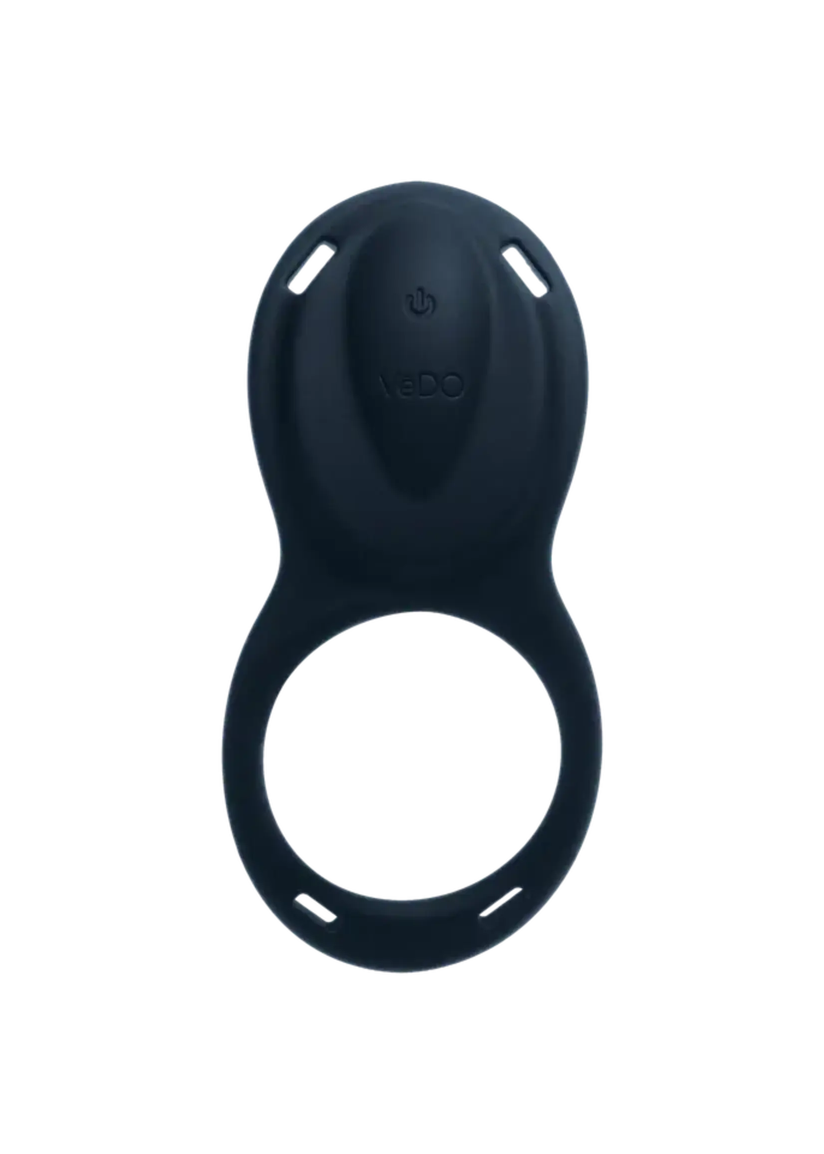 Vedo Toys VeDo Riski Rechargeable Silicone Clitoral Vibrating Cock Ring For Couples - Black