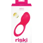Vedo Toys VeDo Riski Rechargeable Silicone Clitoral Vibrating Cock Ring For Couples - Pink
