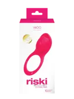 Vedo Toys VeDo Riski Rechargeable Silicone Clitoral Vibrating Cock Ring For Couples - Pink