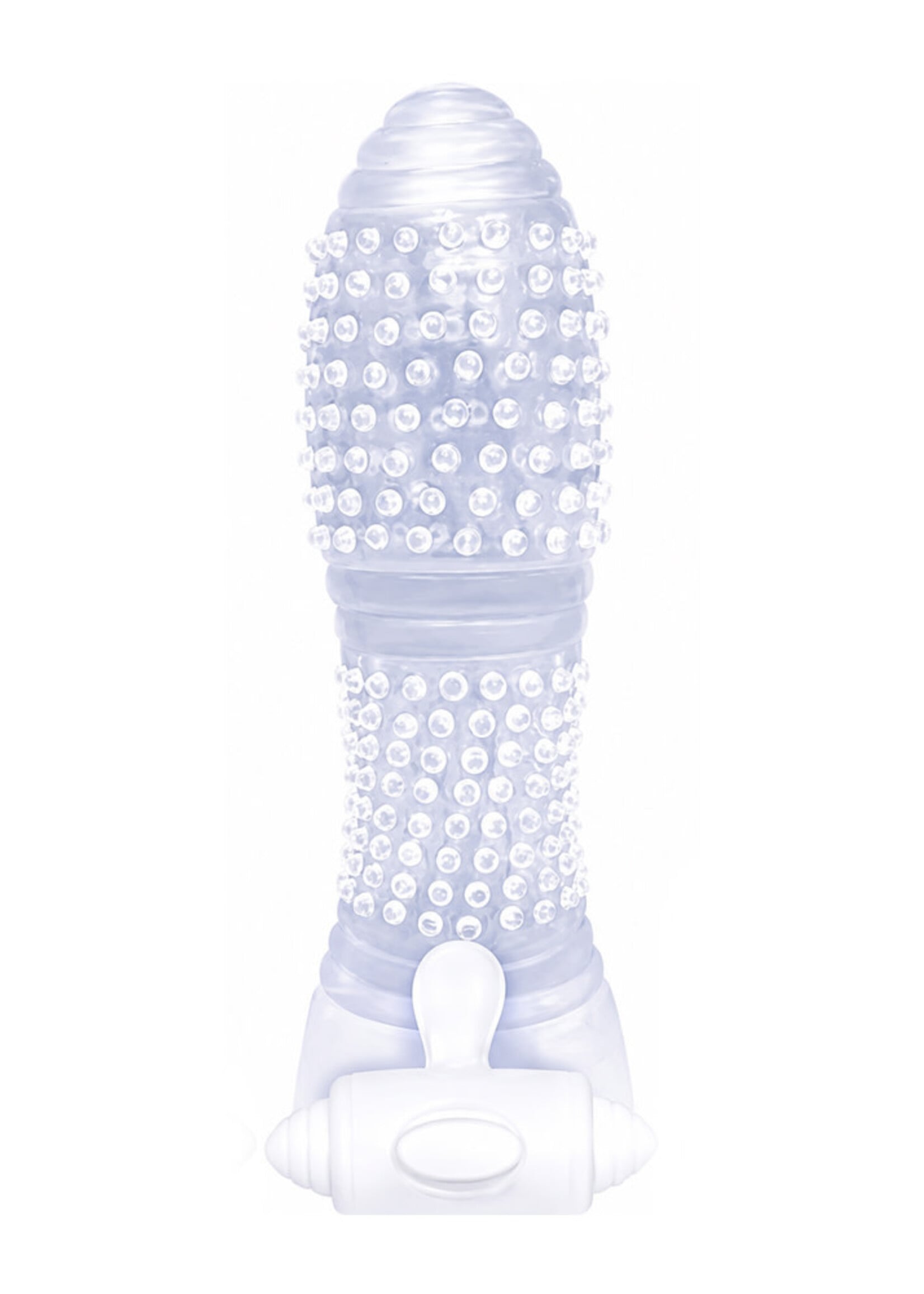 Icon Brands The 9's - Vibrating Sextenders, Nubbed - Clear