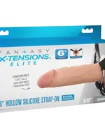 Shots RealRock Fantasy X-Tensions Elite 6" Silicone Hollow Strap-On Dual Density Light