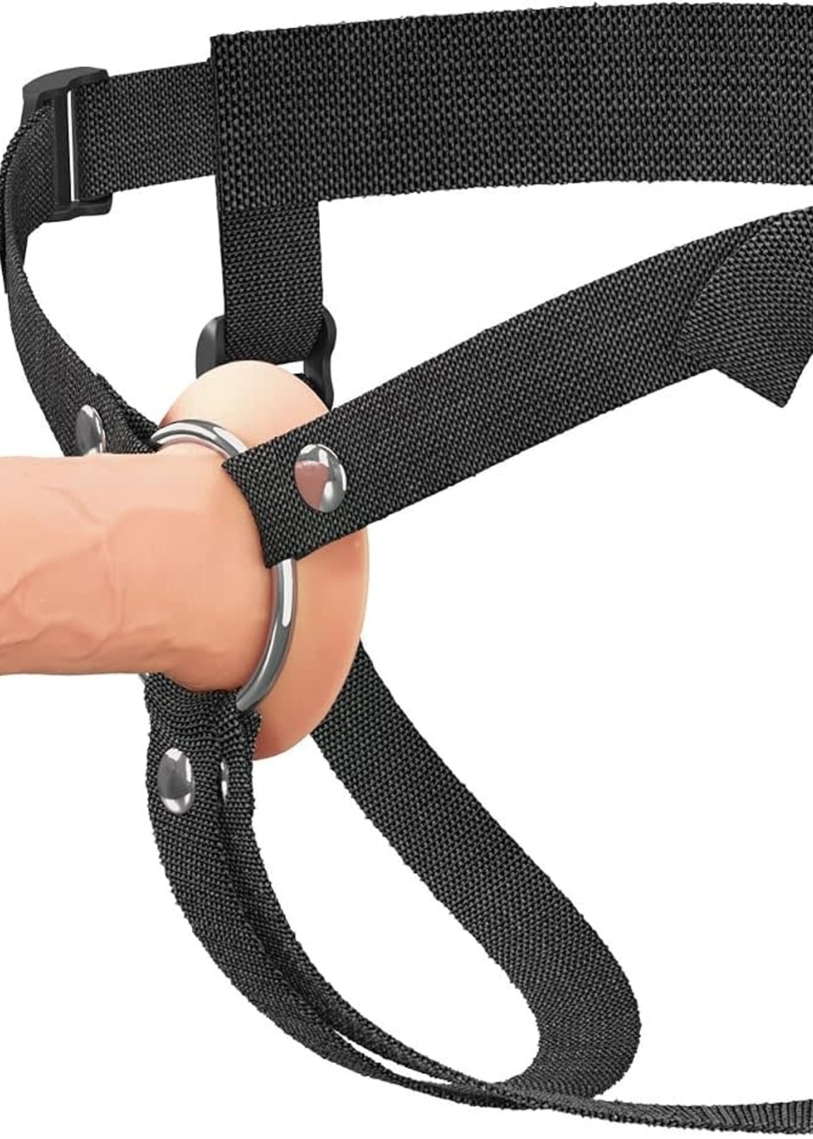 Shots RealRock Fantasy X-Tensions Elite 6" Silicone Hollow Strap-On Dual Density Light