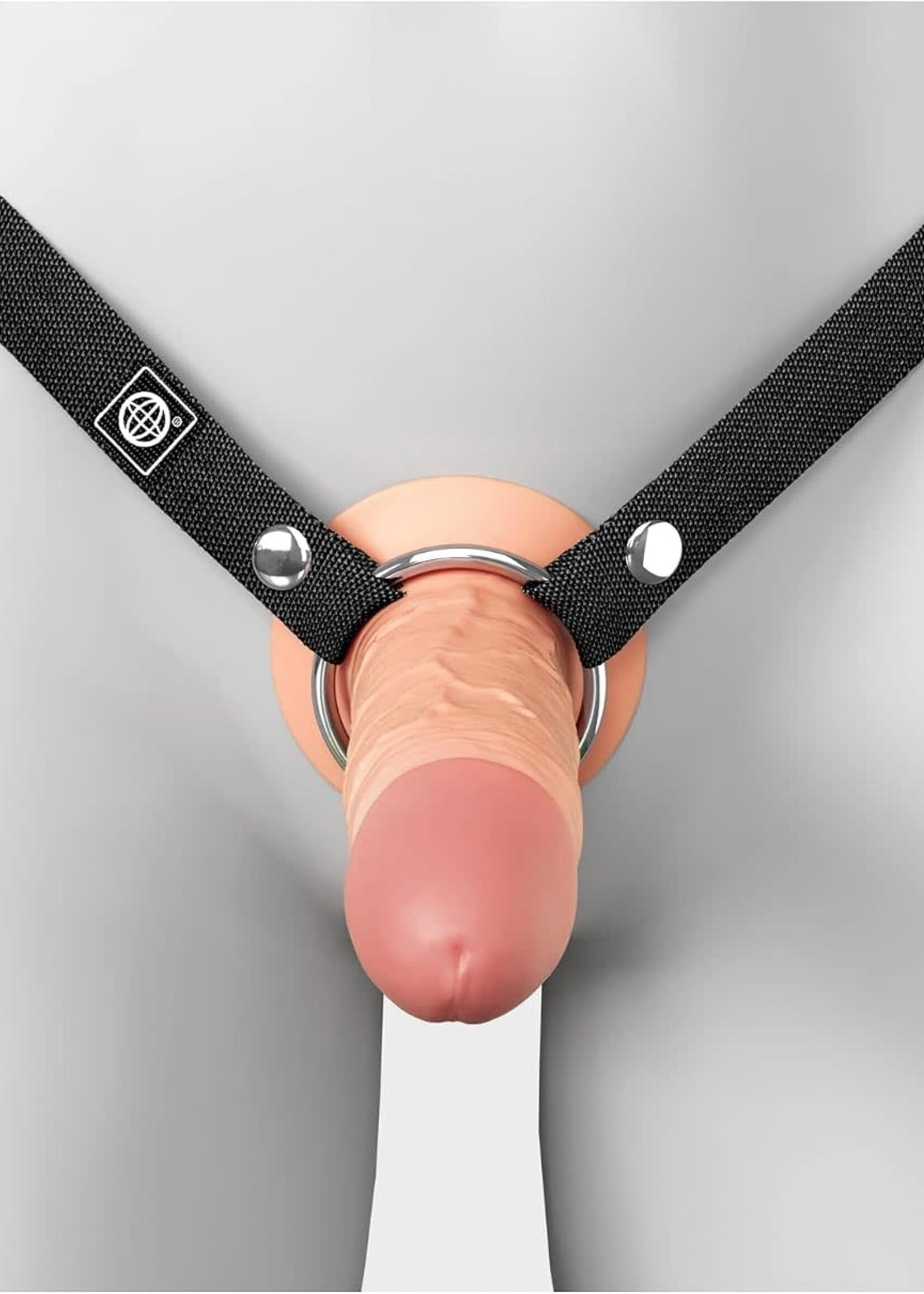 Shots RealRock Fantasy X-Tensions Elite 6" Silicone Hollow Strap-On Dual Density Light