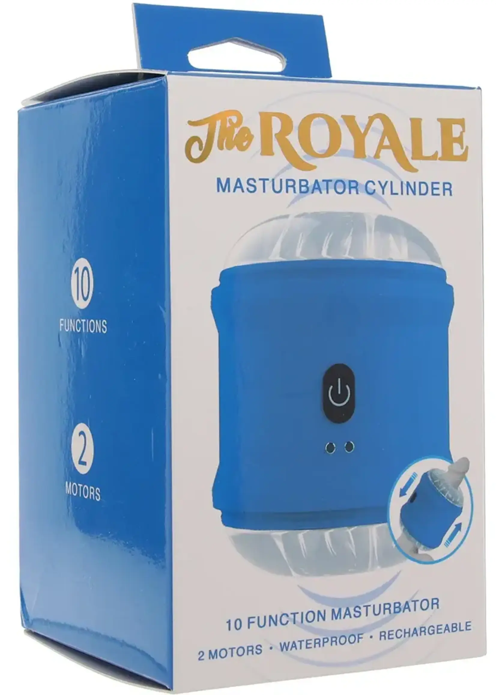 NassToys The Royal Masturbator Cylinder Rechargeable - Blue