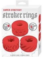 NassToys Super Stretchy Stroker Rings Red