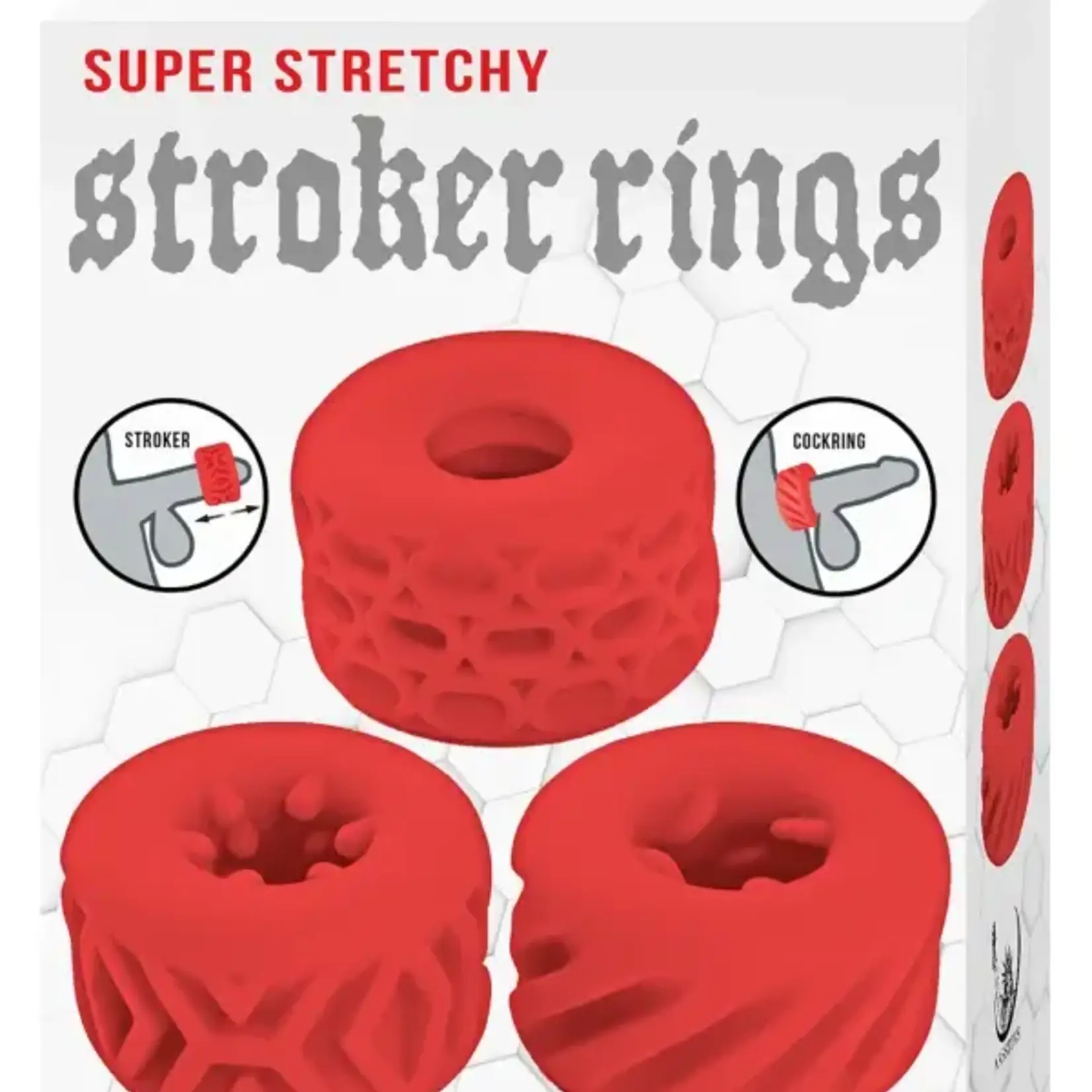 NassToys Super Stretchy Stroker Rings Red