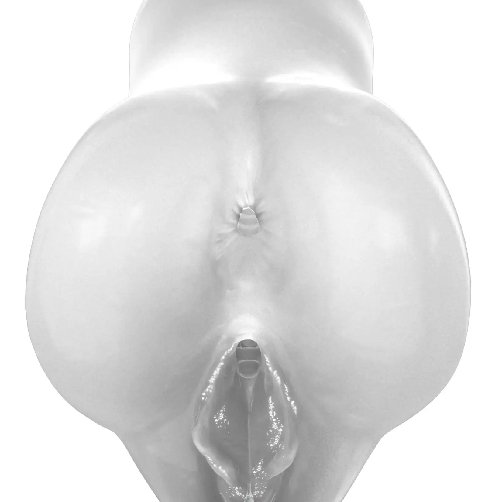 Pipedream PDX Extreme Wet Pussies Pick Your Pleasure Control Freak Self Lubricating Vibrating Stroker with Remote - Pussy/Ass - Frost