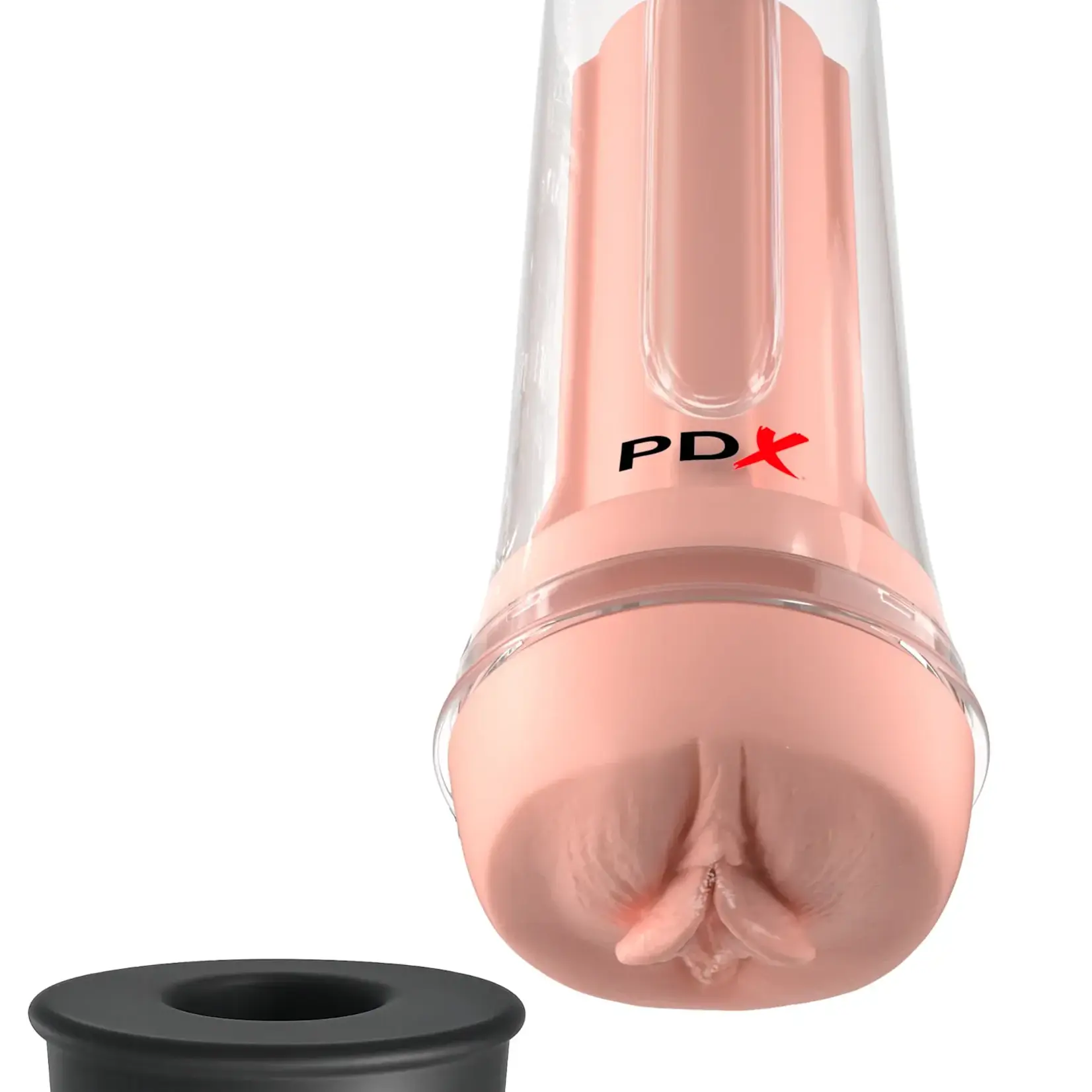 Pipedream PDX Extreme Wet Pussies Pump System Deep Suck Self Lubricating Stroker - Vanilla/Clear
