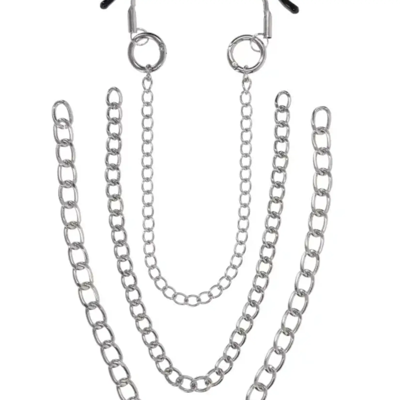 Sportsheets Signature exCHAINgeable Nipple Jewelry - Black