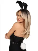 Leg Avenue 2 Pc Bunny Kit, Includes Pin-on Tail and Headband - Black