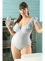 Fantasy Lingerie Blue Daiquiri Gartered Teddy - 3X/4X