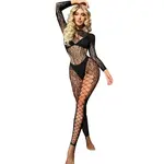 Black Pearl Intimates Black Pearl Leopard Lace Catsuit - Black - O/S