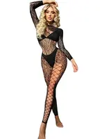 Black Pearl Intimates Black Pearl Leopard Lace Catsuit - Black - O/S