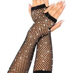 Leg Avenue Rhinestone Fishnet Arm Warmers Black