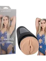 Doc Johnson Main Squeeze Livv Fitt Ultraskyn Masturbator - Pussy - Vanilla