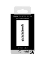 Shots Ouch! Shots Ouch 9 mm Urethral Sounding Metal Plug