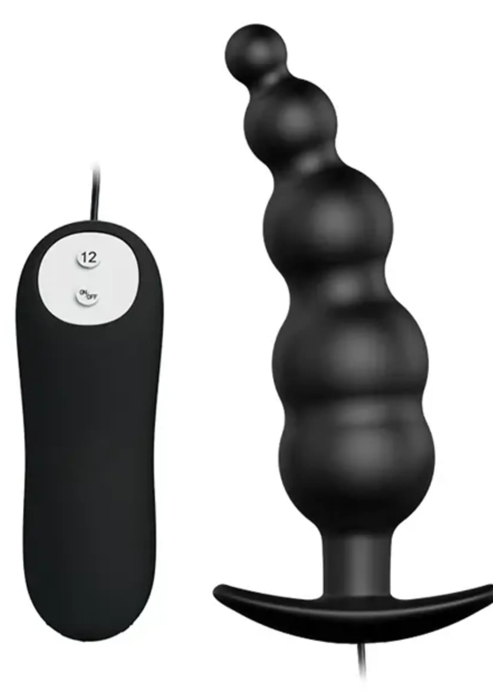 Pretty Love Pretty Love Vibrating Bead Shaped Butt Plug - Black