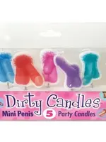 Little Genie Dirty Penis Candles 5 Party Candles