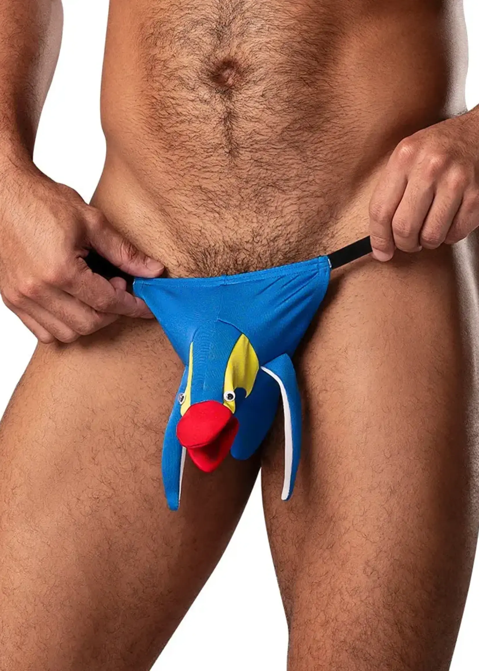 Male Power Blue Swallow G-String - One Size - Blue