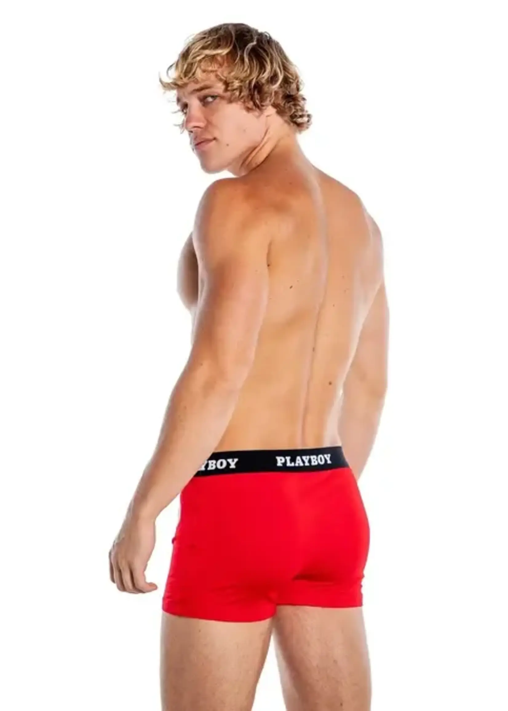 Roma Costumes Playboy Mens Varsity Boxer Briefs - Red/White