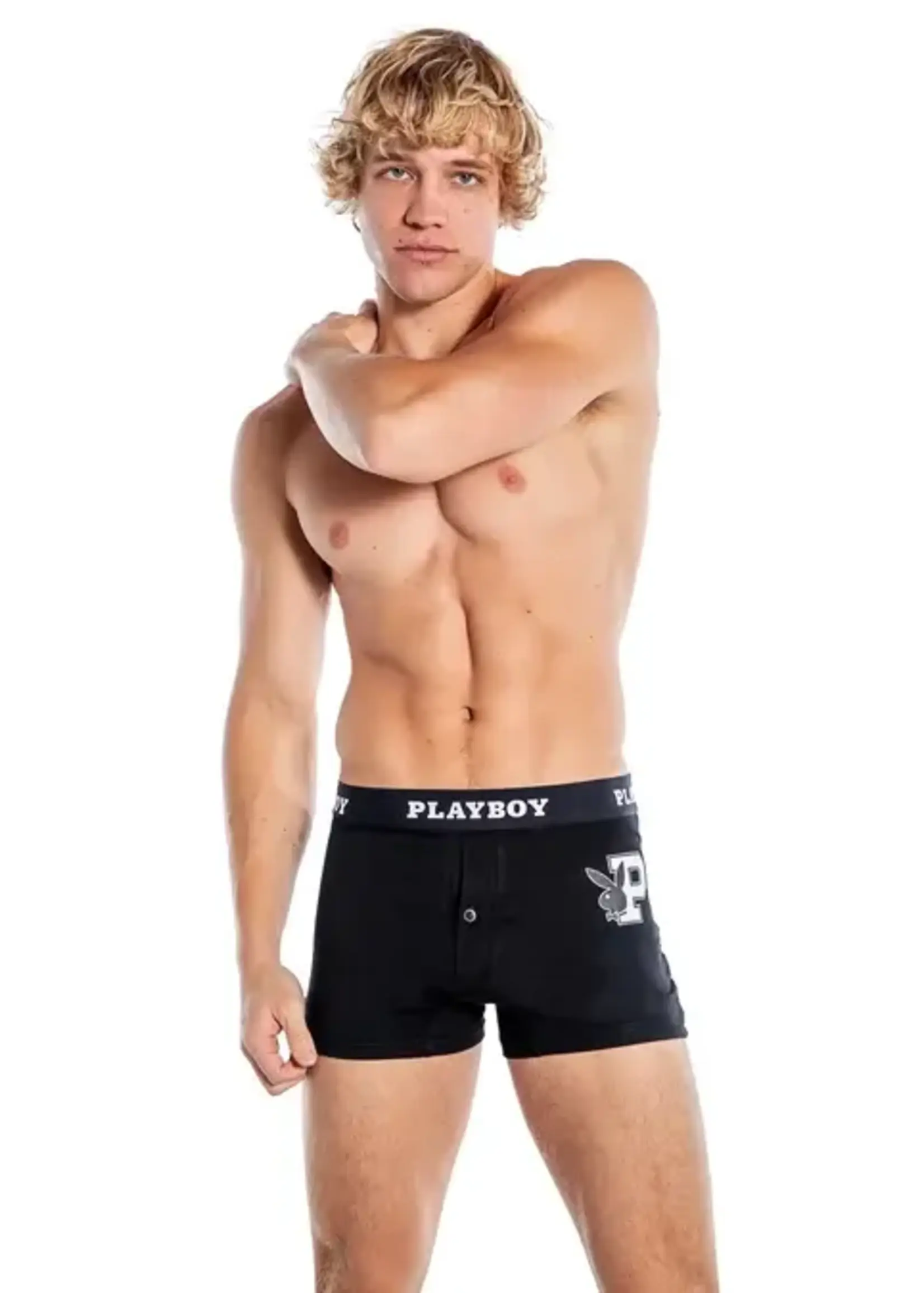 Roma Costumes Playboy Mens Tuxedo Boxer Brief - Black/White