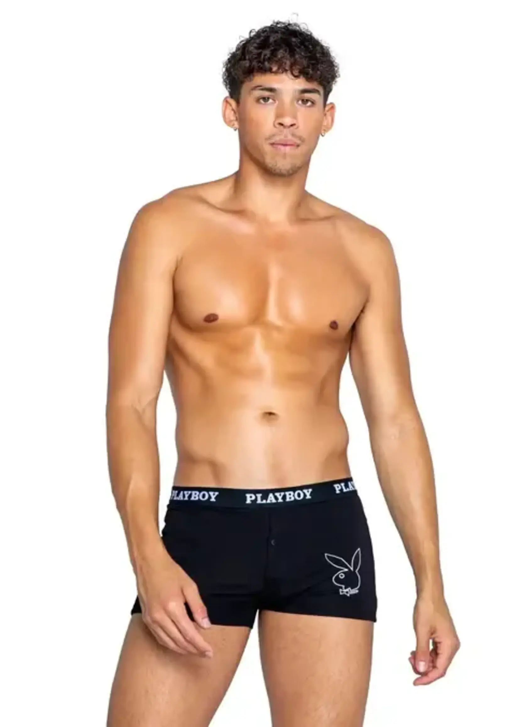 Roma Costumes Playboy Mens Tuxedo Boxer Brief - Black/White