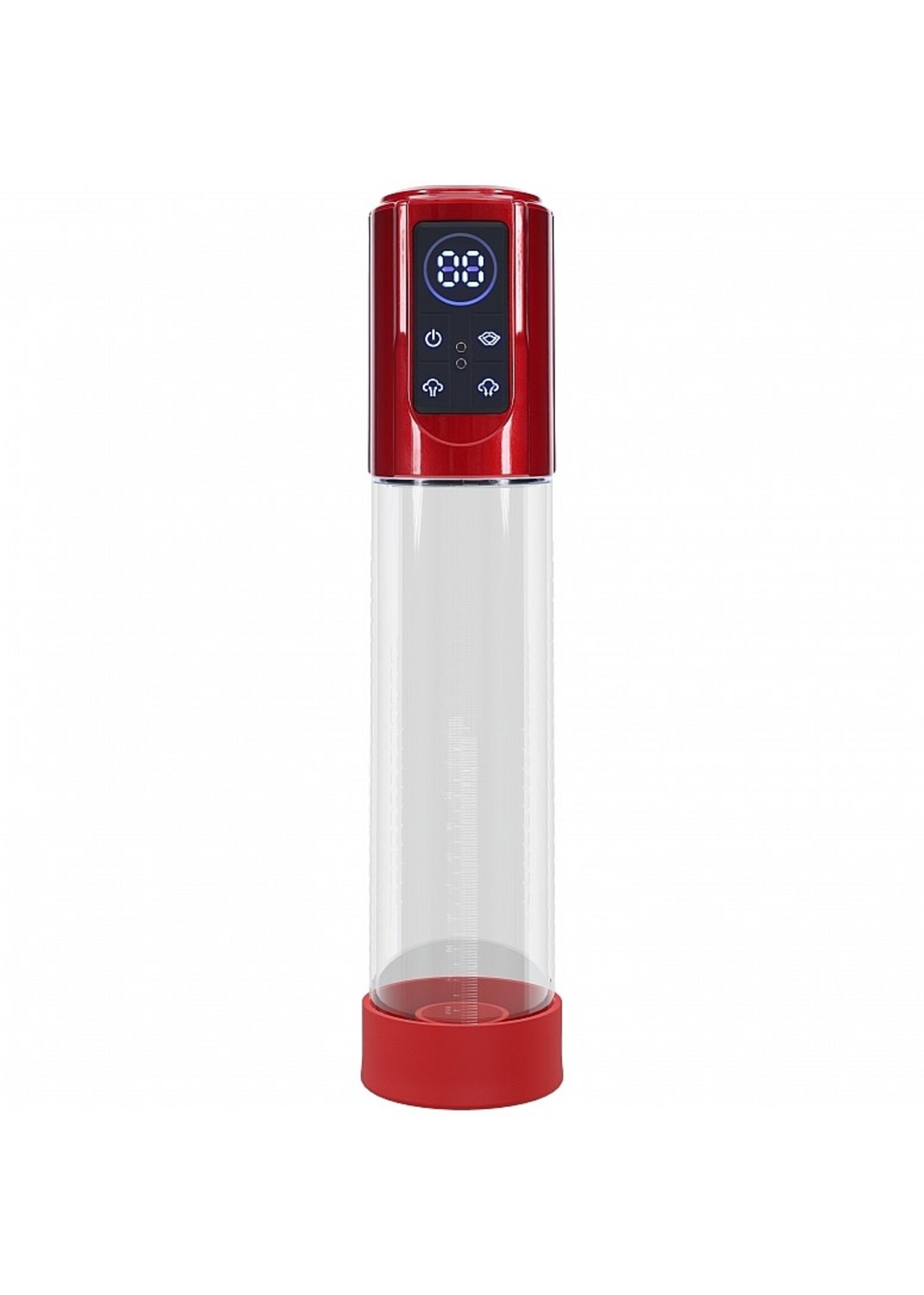 Shots Pumped Pumped MegaLift 6 Function Automatic Rechargeable Penis Pump - Metallic Red