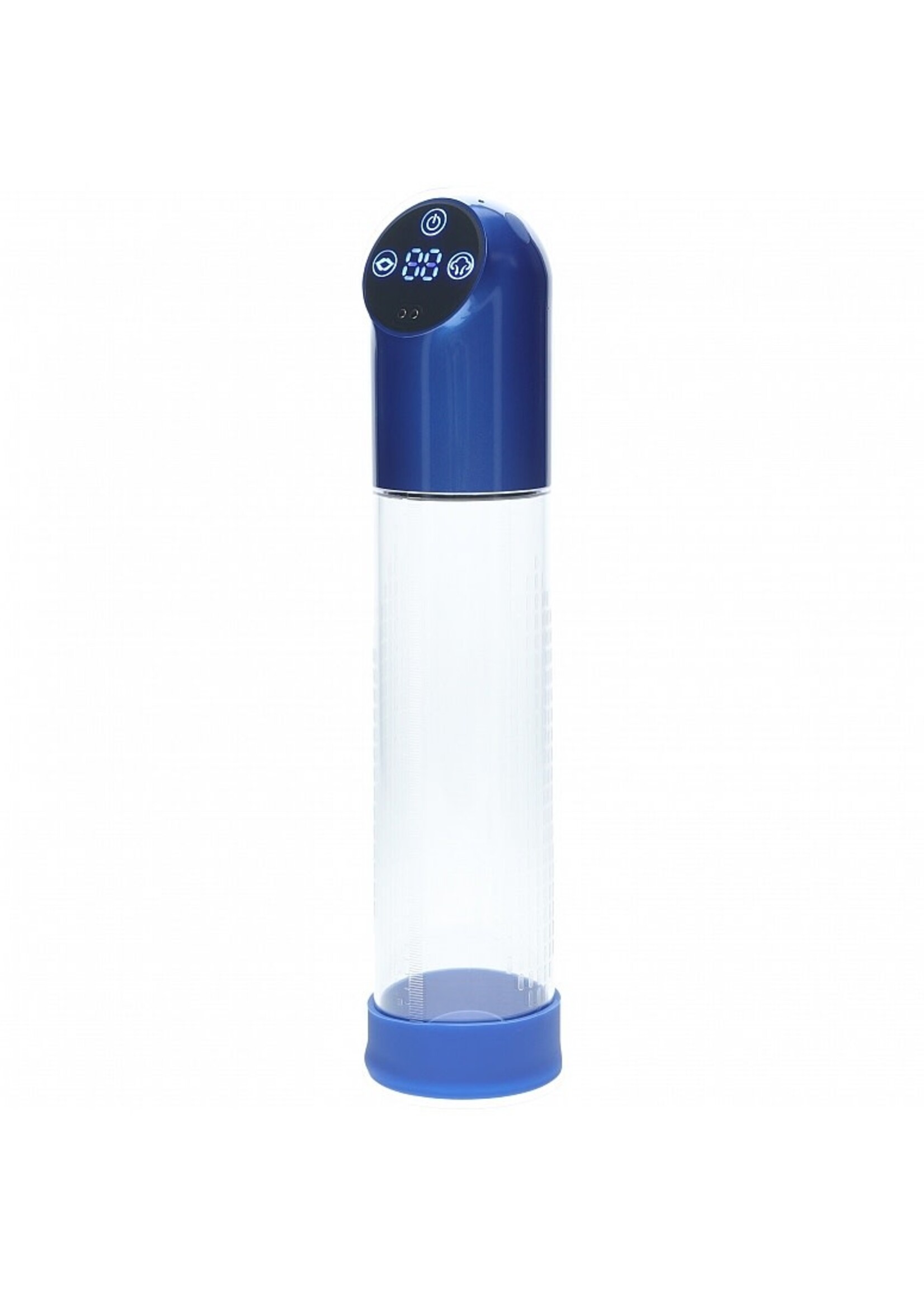 Shots Pumped Pumped Automatic Waterproof Rechargeable Silicone Penis Pump - Metal Blue