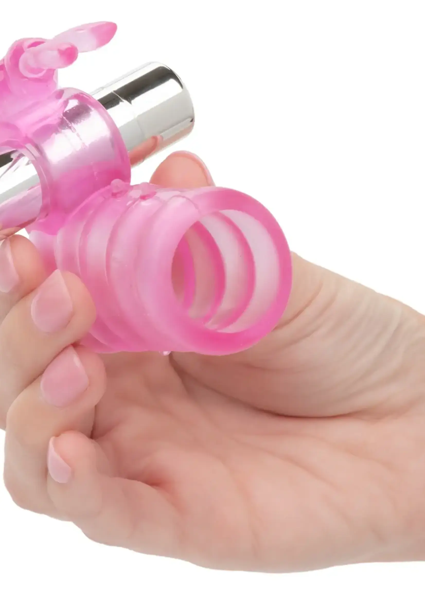 Calexotics Basic Essentials Stretchy Vibrating Bunny Enhancer Waterproof Pink