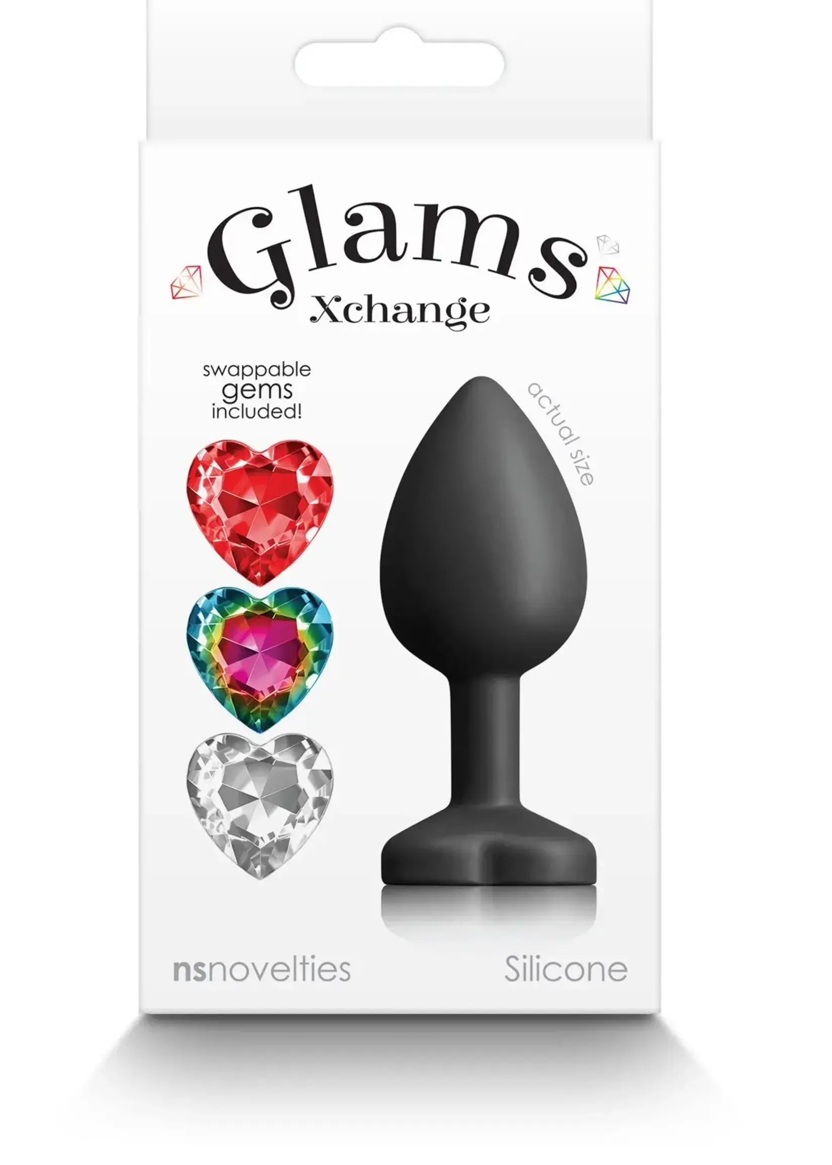 nsnovelties Glams Xchange Heart - Small - Black