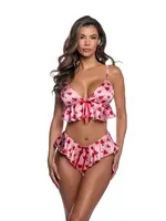Roma Costumes Cupid Heart 2pc Short Set - Pink/Red - L/XL