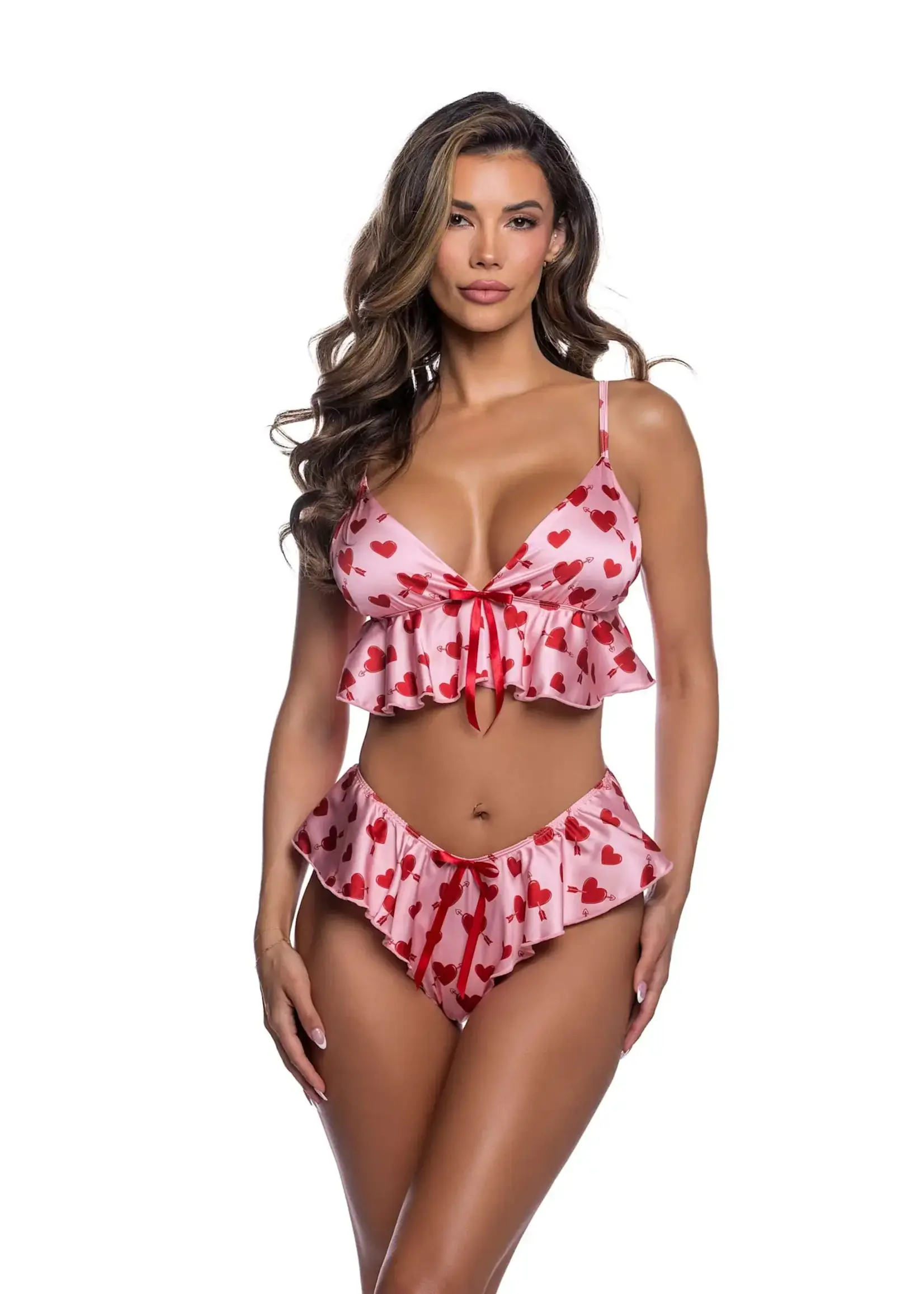Roma Costumes Cupid Heart 2pc Short Set - Pink/Red - L/XL
